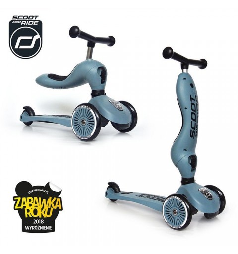 Scoot and Ride Highwaykick 1 - 2w1 Jeździk i Hulajnoga 1-5 Lat | Steel